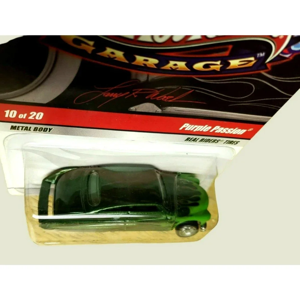 2009 Mattel Hot Wheels Larry's Garage Purple Passion 10/20 Green/Flame 1:64 MIP